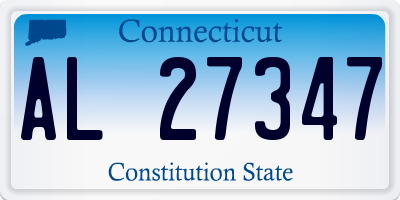 CT license plate AL27347