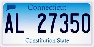 CT license plate AL27350