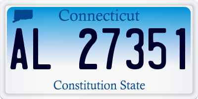 CT license plate AL27351