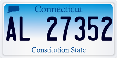 CT license plate AL27352