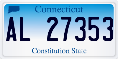CT license plate AL27353