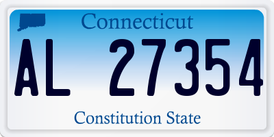 CT license plate AL27354