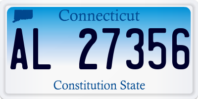 CT license plate AL27356