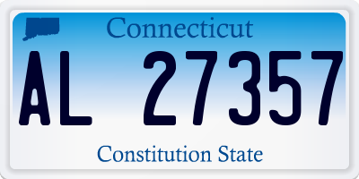 CT license plate AL27357