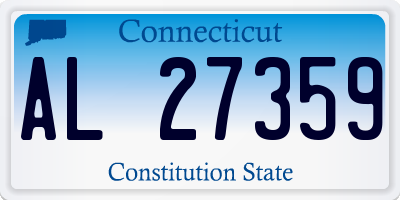 CT license plate AL27359