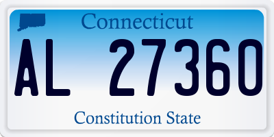 CT license plate AL27360
