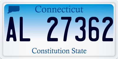 CT license plate AL27362