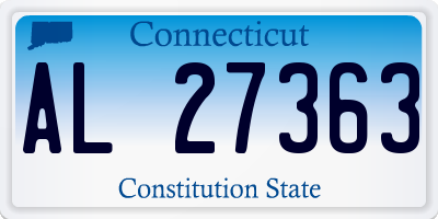 CT license plate AL27363