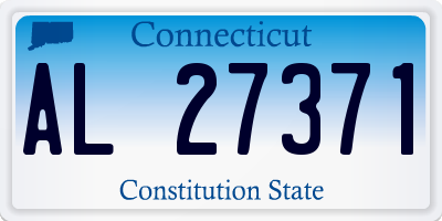 CT license plate AL27371