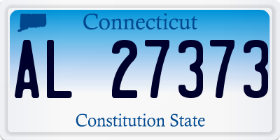 CT license plate AL27373
