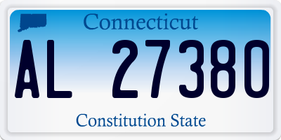CT license plate AL27380