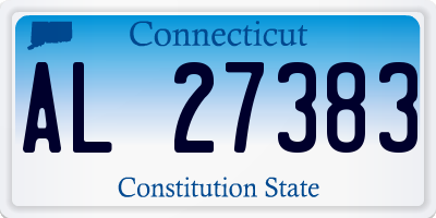 CT license plate AL27383