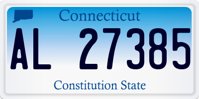 CT license plate AL27385
