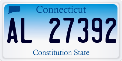 CT license plate AL27392
