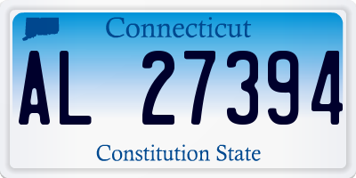 CT license plate AL27394