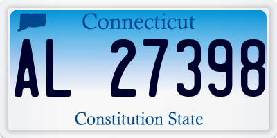 CT license plate AL27398