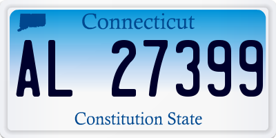 CT license plate AL27399