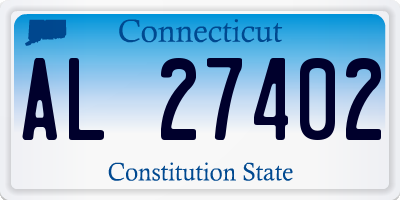 CT license plate AL27402
