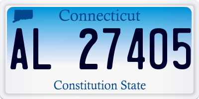 CT license plate AL27405