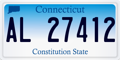 CT license plate AL27412