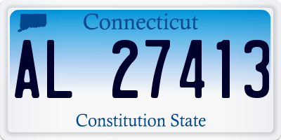 CT license plate AL27413