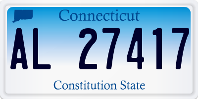 CT license plate AL27417