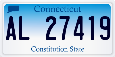CT license plate AL27419