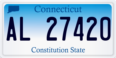 CT license plate AL27420