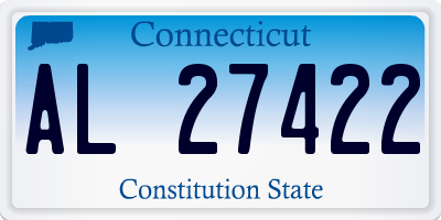 CT license plate AL27422