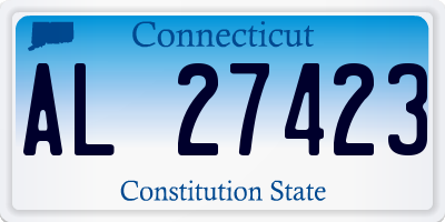 CT license plate AL27423
