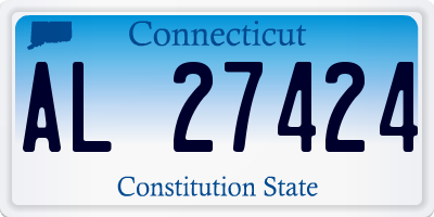 CT license plate AL27424