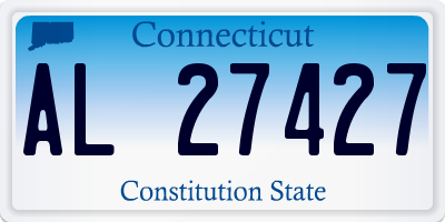 CT license plate AL27427
