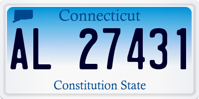 CT license plate AL27431