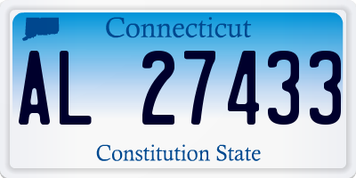 CT license plate AL27433