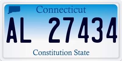 CT license plate AL27434