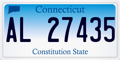 CT license plate AL27435