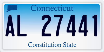 CT license plate AL27441