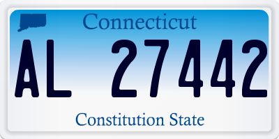 CT license plate AL27442