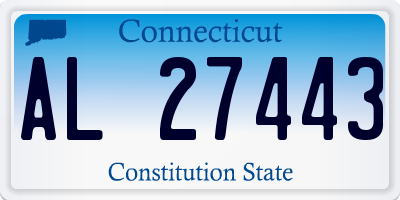 CT license plate AL27443