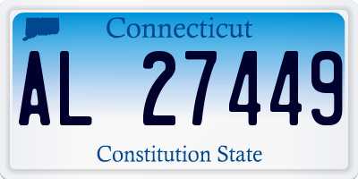 CT license plate AL27449