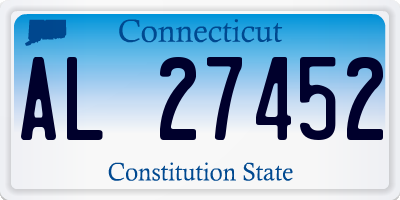CT license plate AL27452