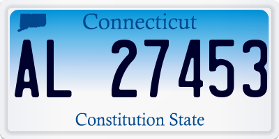 CT license plate AL27453