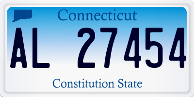 CT license plate AL27454