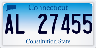 CT license plate AL27455