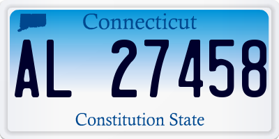 CT license plate AL27458