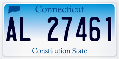 CT license plate AL27461