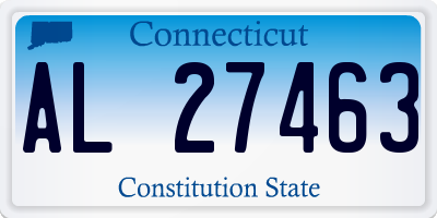 CT license plate AL27463