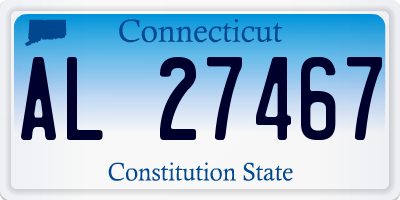 CT license plate AL27467