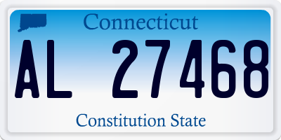 CT license plate AL27468