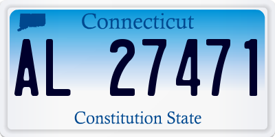 CT license plate AL27471
